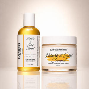 Pistachio & Salted Caramel Duo Set (Comparable To Sol De Janeiro - Brazilian Bum Bum) - Deep Moisture Body Oil & Ultra Luxe Body Butter