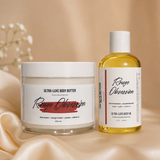 Rouge Obsession Duo Set (Comparable To Bacarrat Rouge 540) -Deep Moisture Body Oil & Ultra Luxe Body Butter